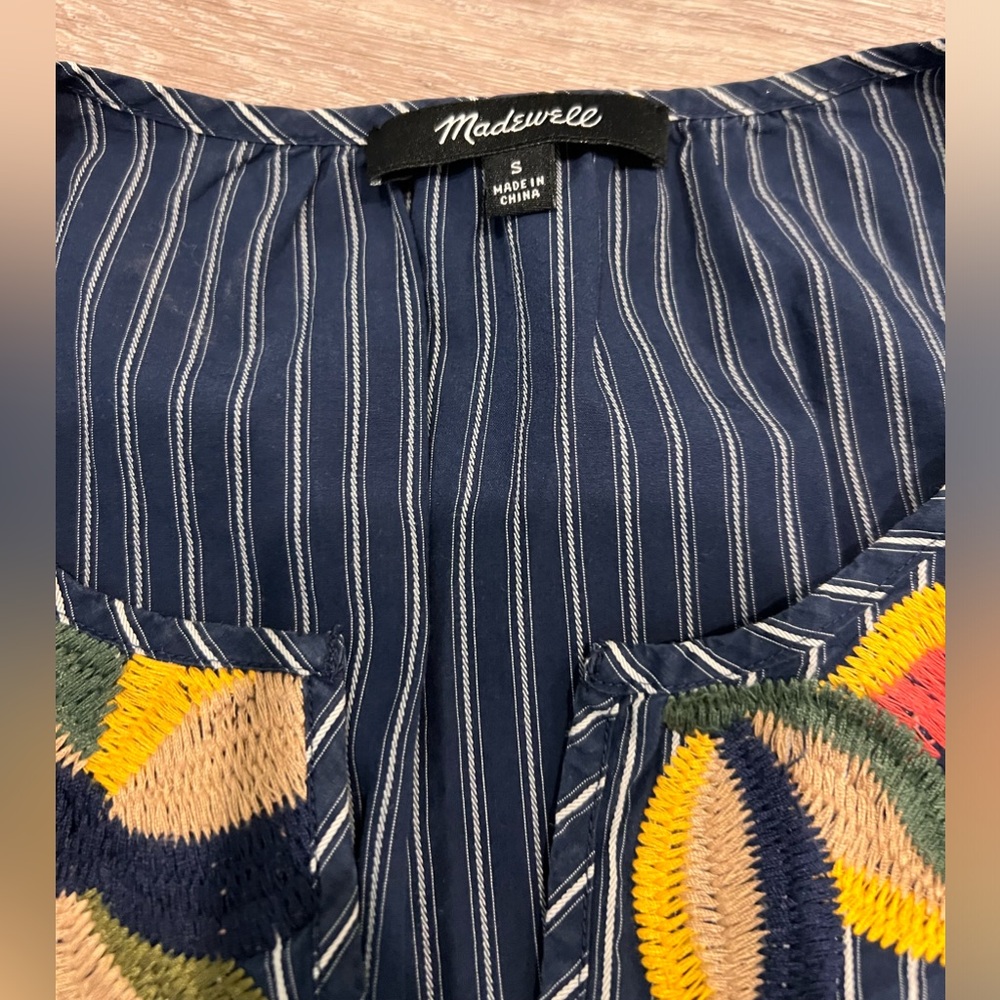 Madewell Fable Embroidered Top, Small - Picture 3 of 6
